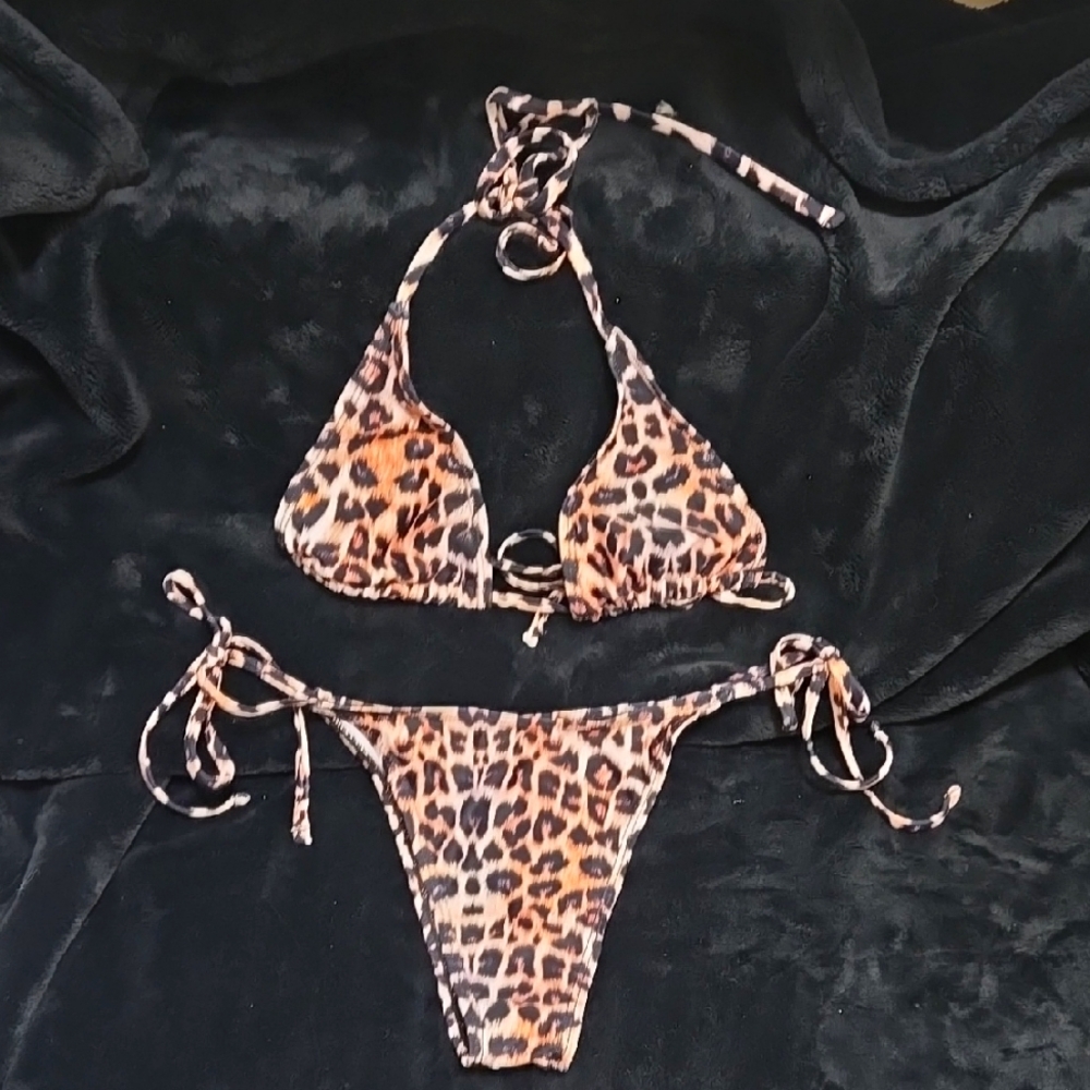 Leopard Print Bikini Set